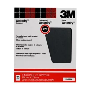 3M 99422 9"x11"220g wetdry sandpaper