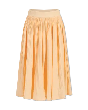 Accordion Pleat Midi Skirt