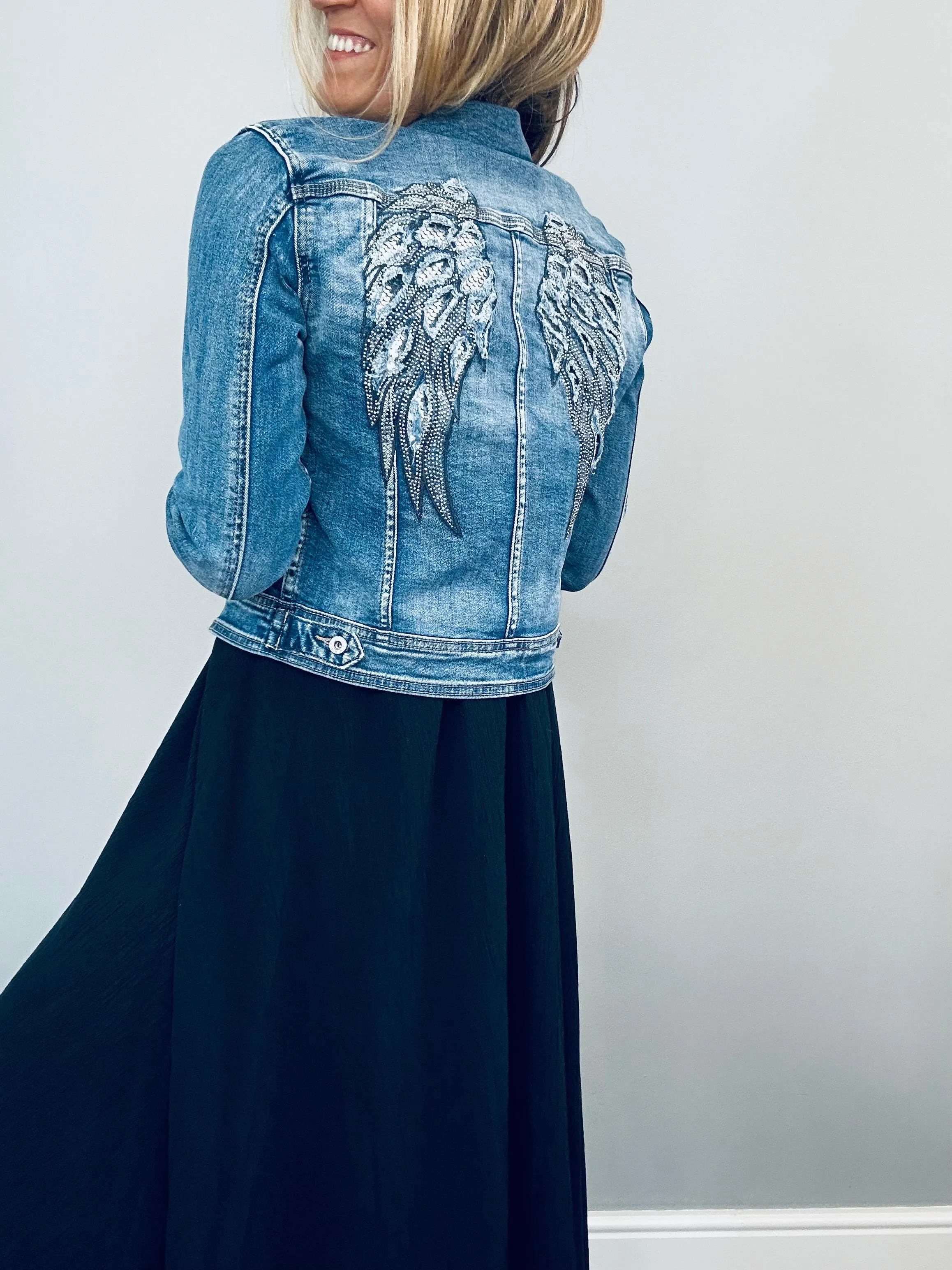 Angel Wings Denim Jacket