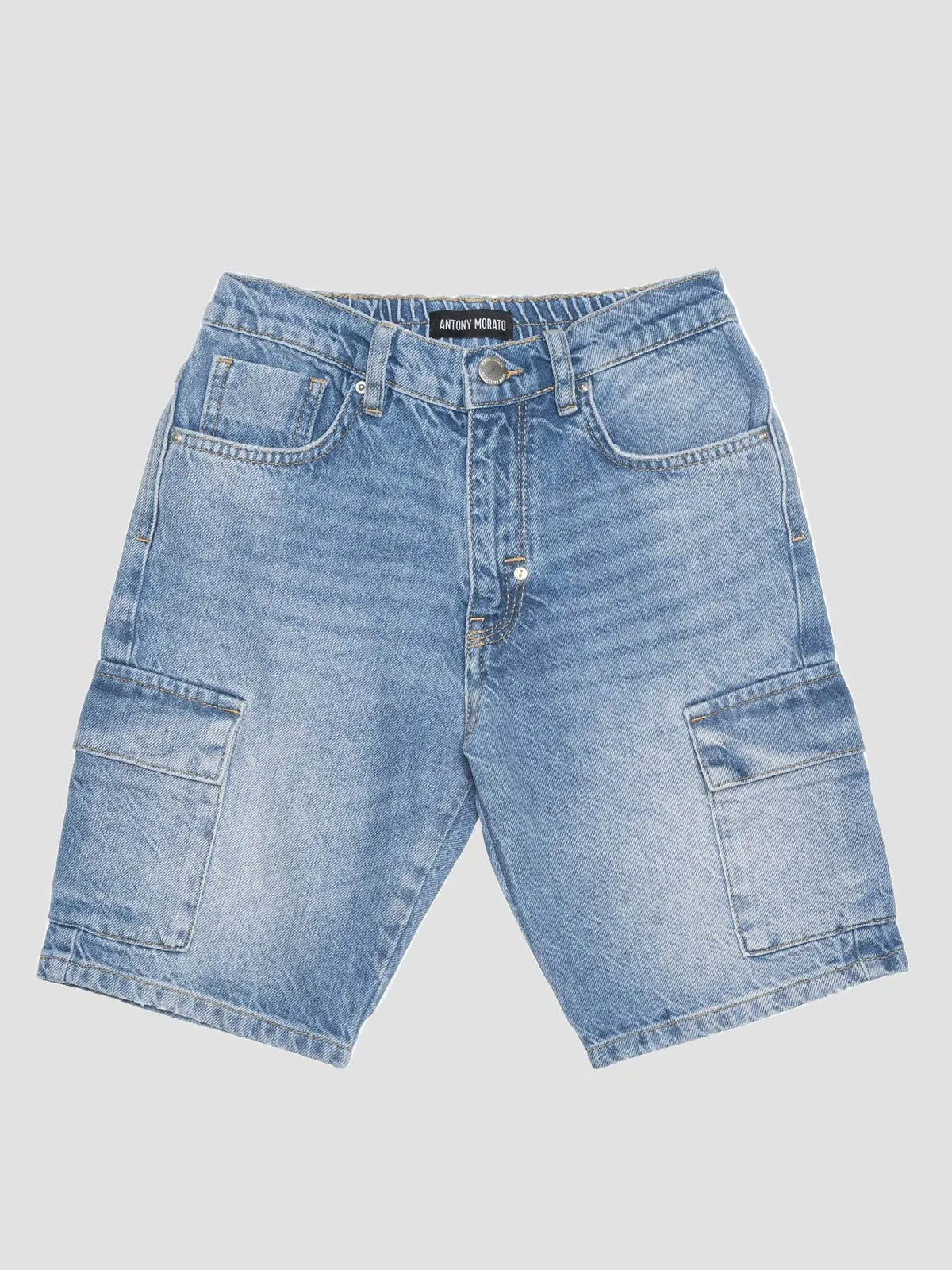 Antony Morato boys' Denim short in cotton