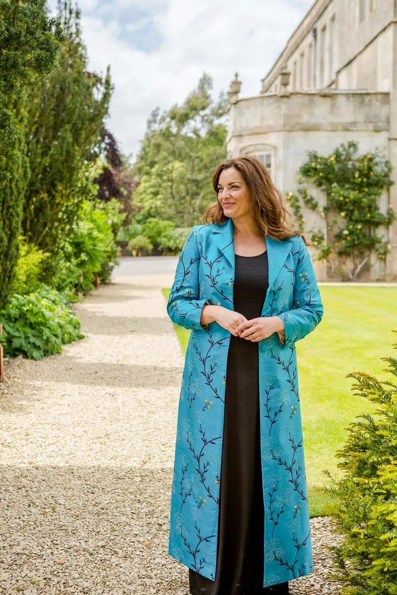 Aquila Coat in Brilliant Turquoise