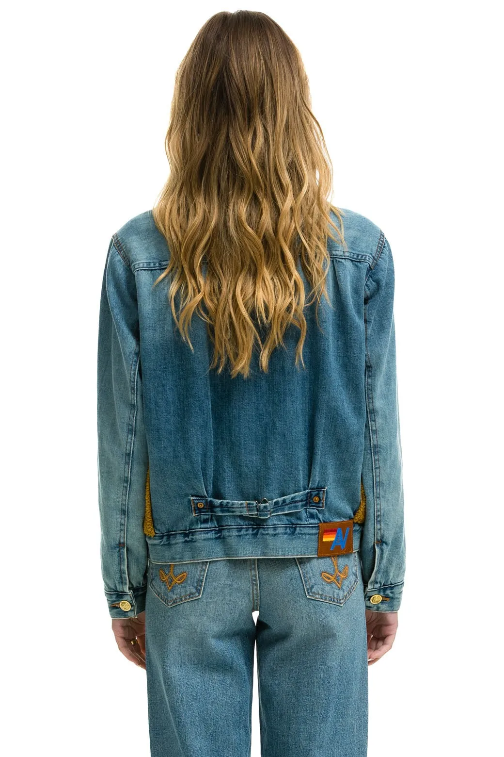 ASPEN SHERPA UNISEX DENIM JACKET - MEDIUM VINTAGE