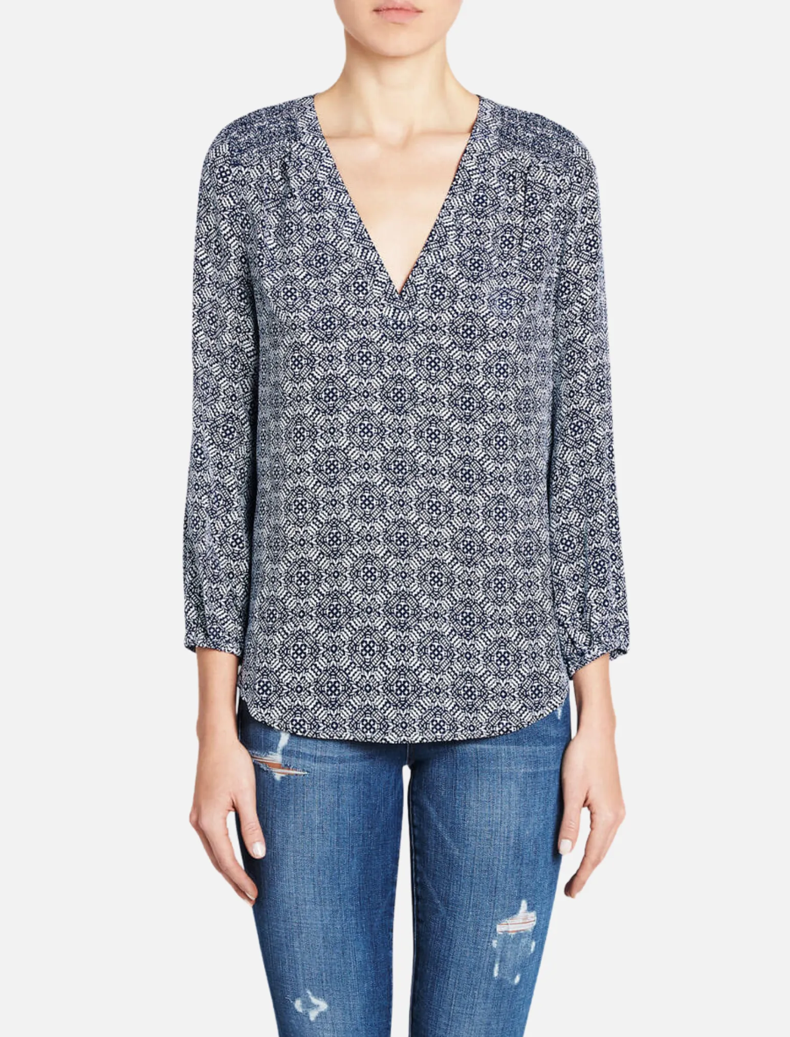 Axel Printed 3/4 Sleeve Blouse