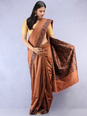 Banarasee Art Silk Saree - Brown Black - S031704383