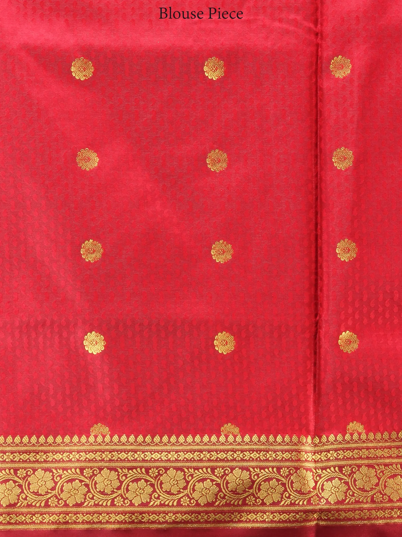 Banarasee Art Silk Self Weave Saree With Zari Work - Green Red & Gold - S031704341