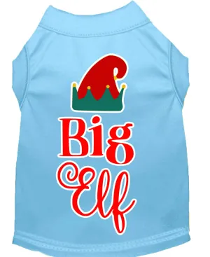 Big Elf Screen Print Dog Shirt Baby Blue Xxxl