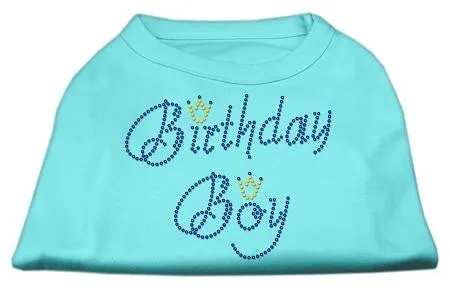 Birthday Boy Rhinestone Shirts Aqua XXL (18)