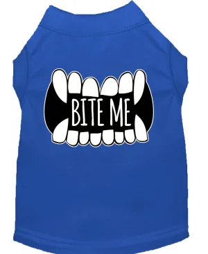 Bite Me Screen Print Dog Shirt Blue Xl (16)