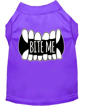 Bite Me Screen Print Dog Shirt Purple Xxxl (20)