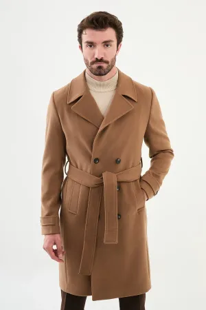 Bojoni Capena Long Slim Fit Beige Coat