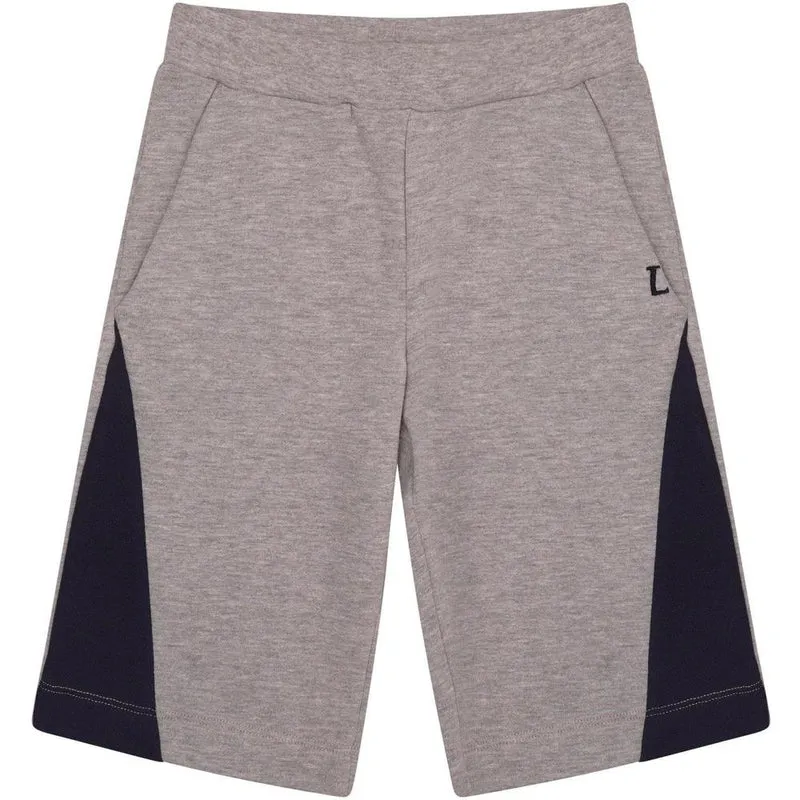 Boys Grey & Blue Bermuda Shorts