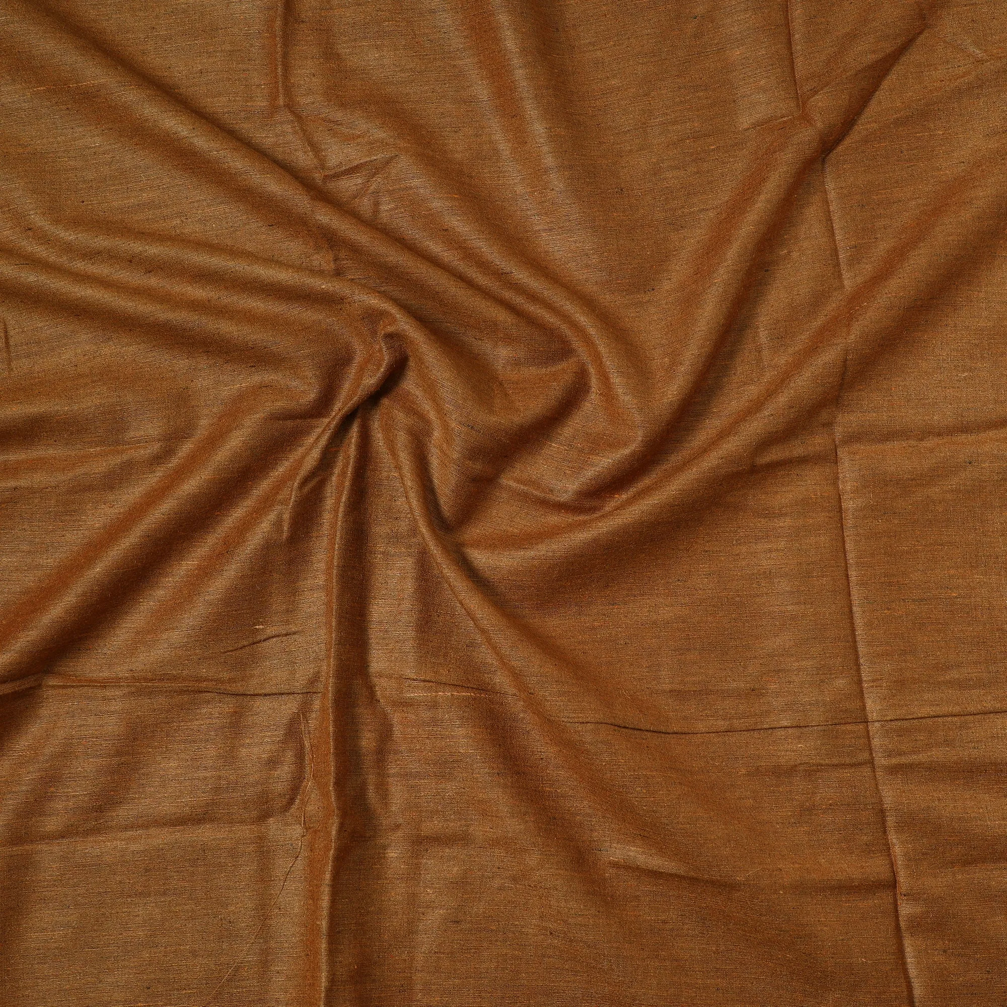 Brown - Vidarbha Tussar Silk Cotton Handloom Precut Fabric 46