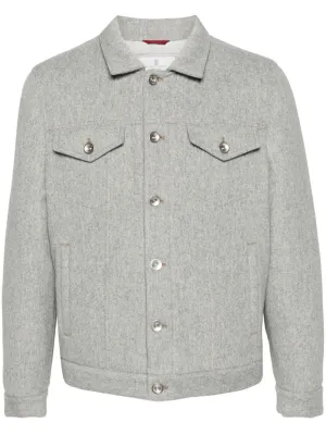 Brunello Cucinelli Coats Light Grey