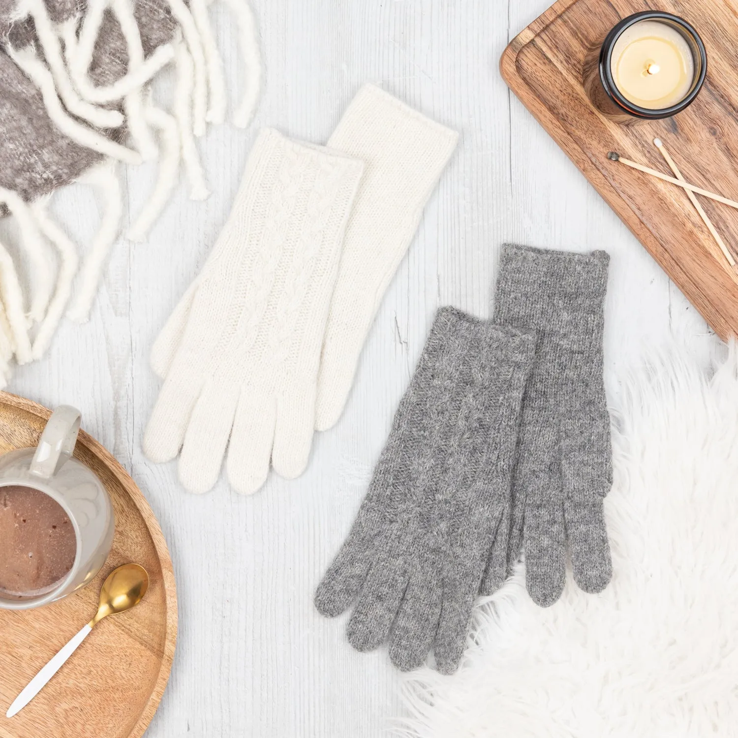 Cable Knit Gloves