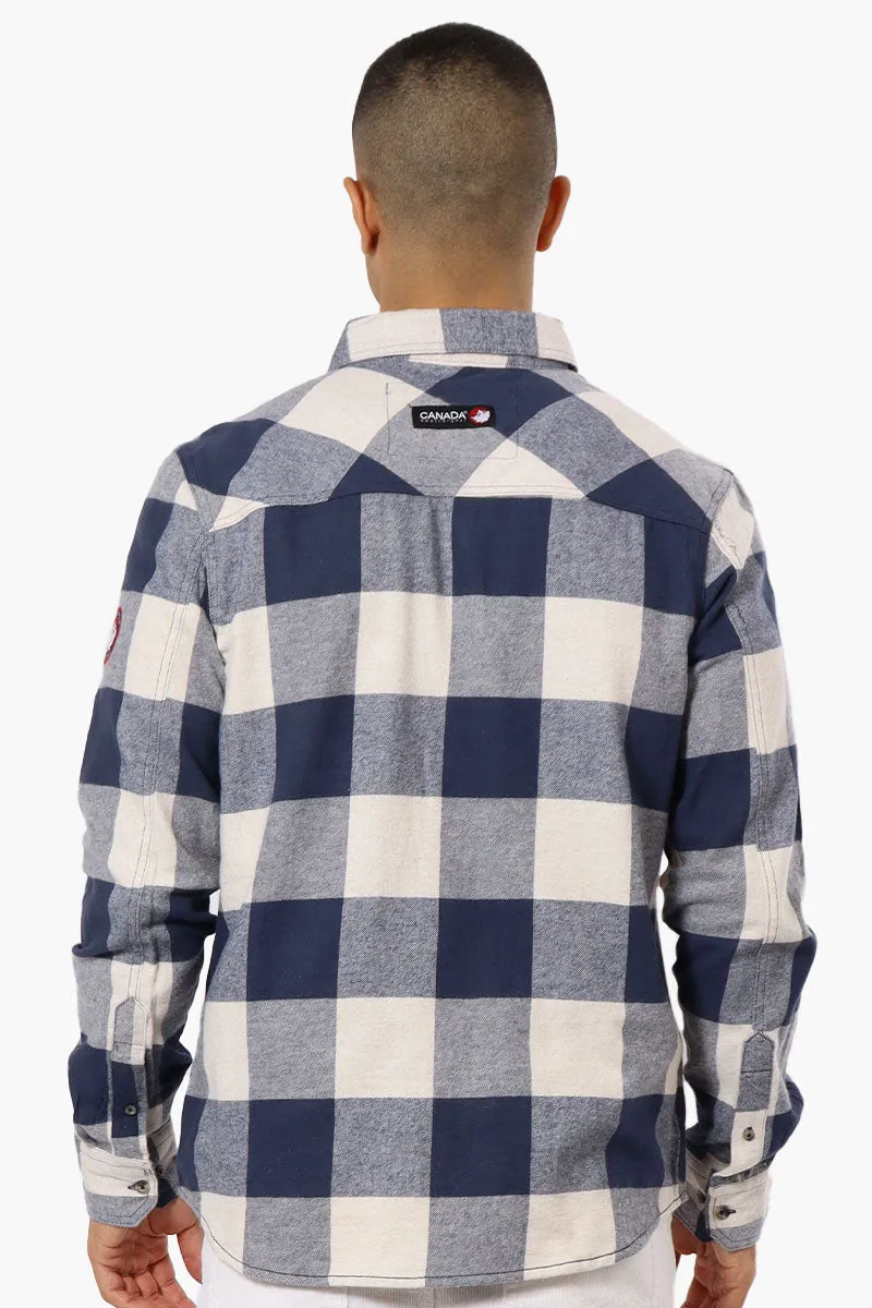 Canada Weather Gear Plaid Cotton Casual Shirt - Blue