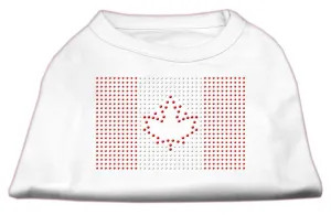 Canadian Flag Rhinestone Shirts White M (12)