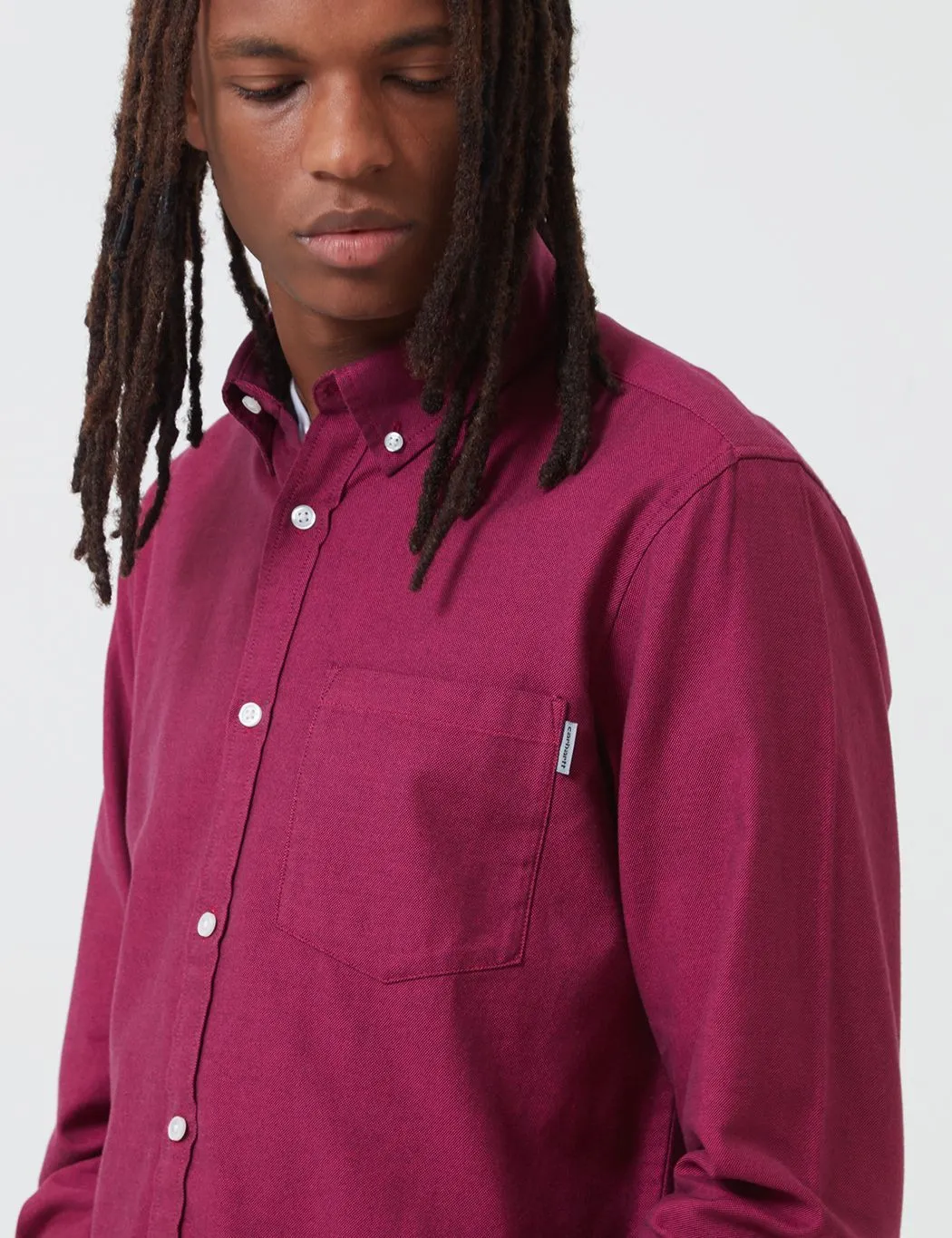 Carhartt-WIP Dalton Shirt (Heavy Rinsed) - Ruby Pink