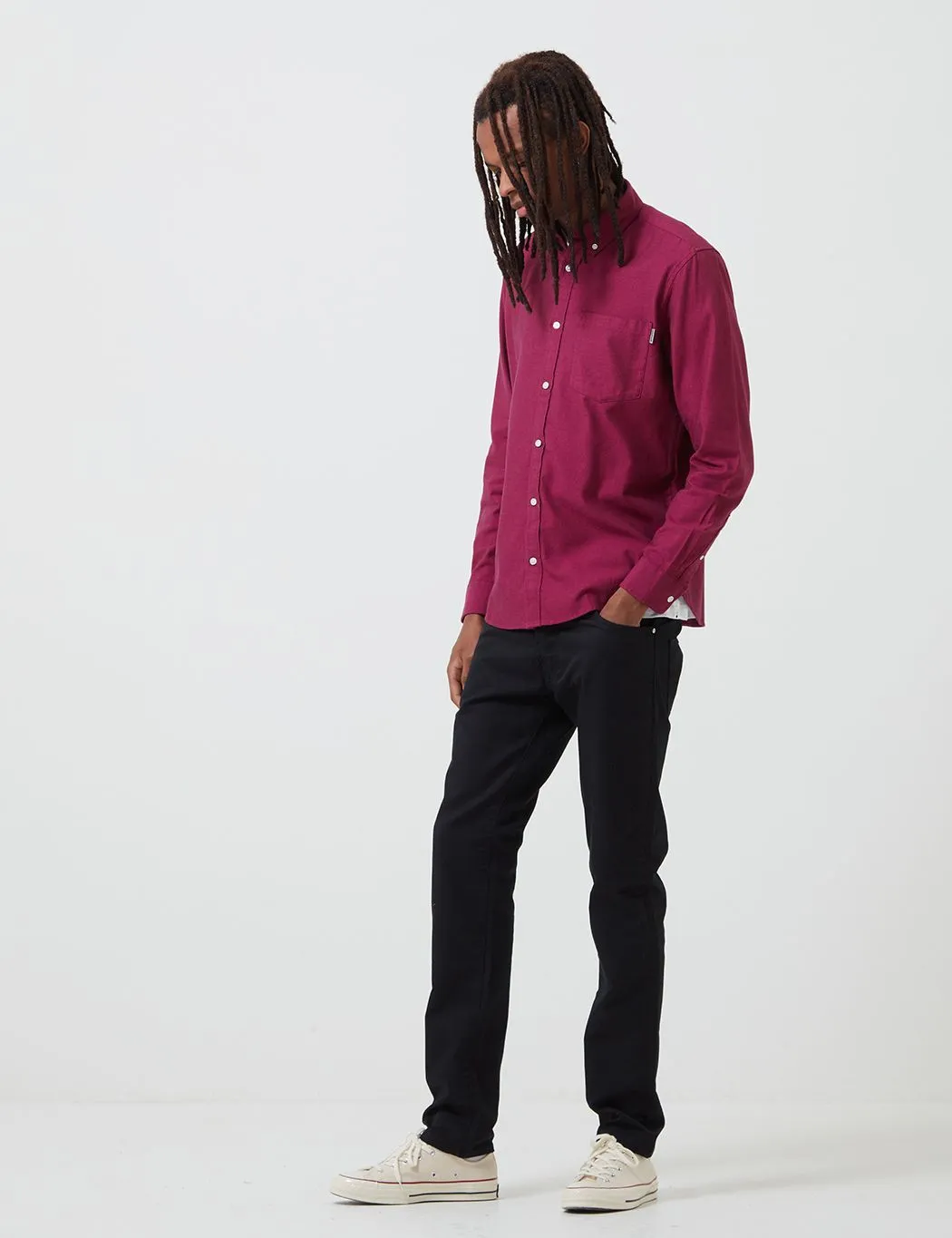 Carhartt-WIP Dalton Shirt (Heavy Rinsed) - Ruby Pink