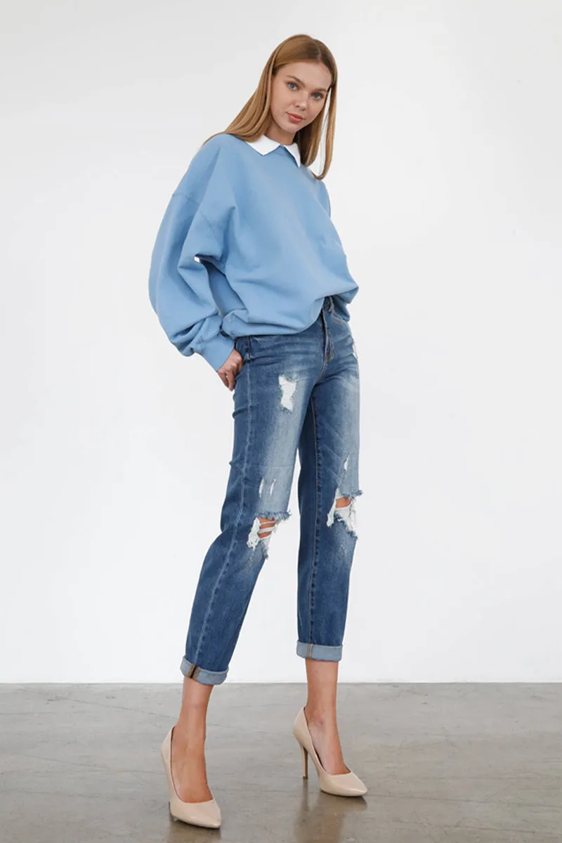 CAROLINE HIGH RISE GIRLFRIEND JEANS