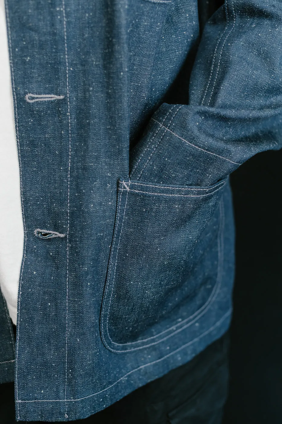 Chore Jacket Nep Denim - Indigo