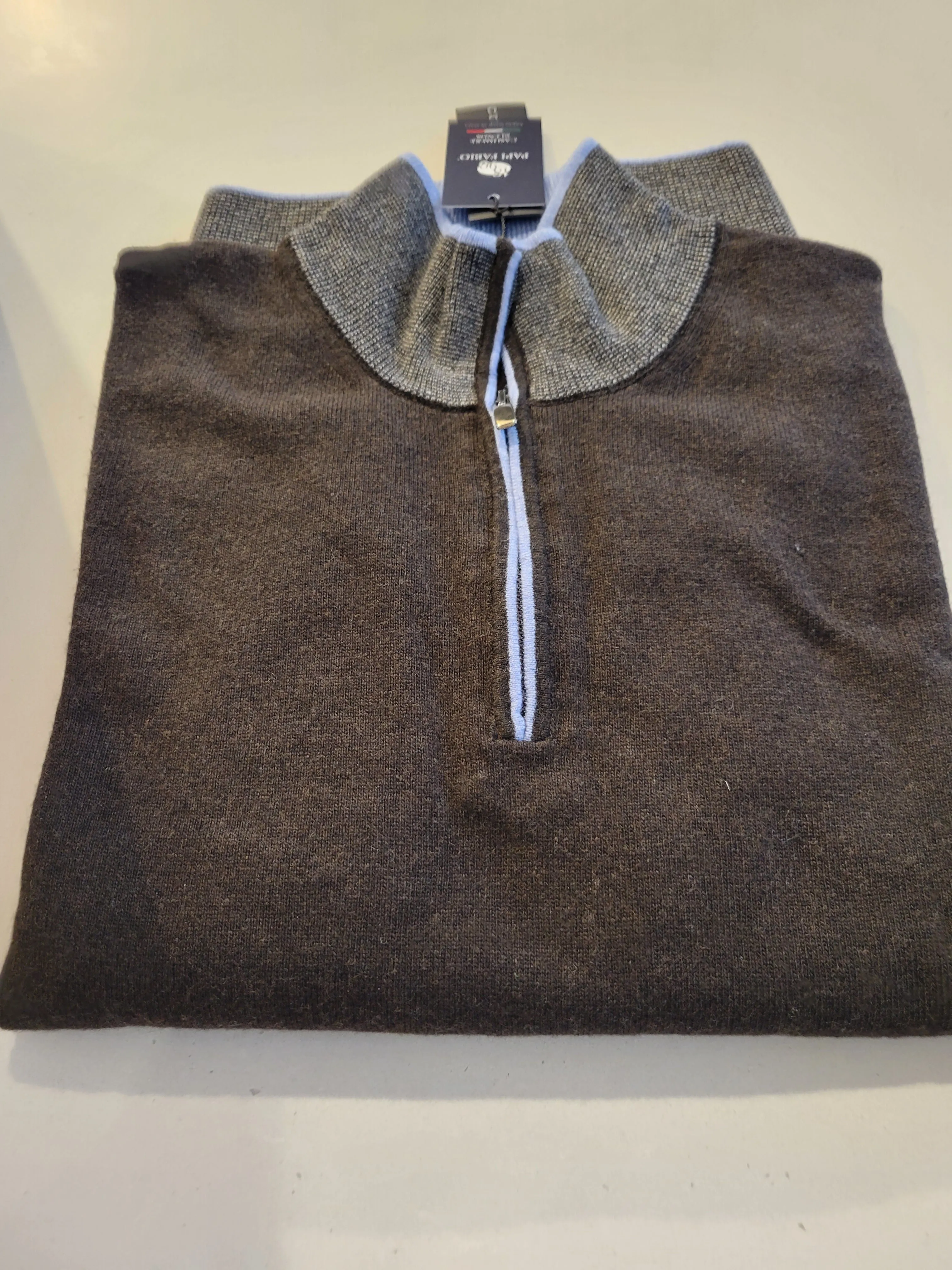 CODICE Brown Zip Sweater