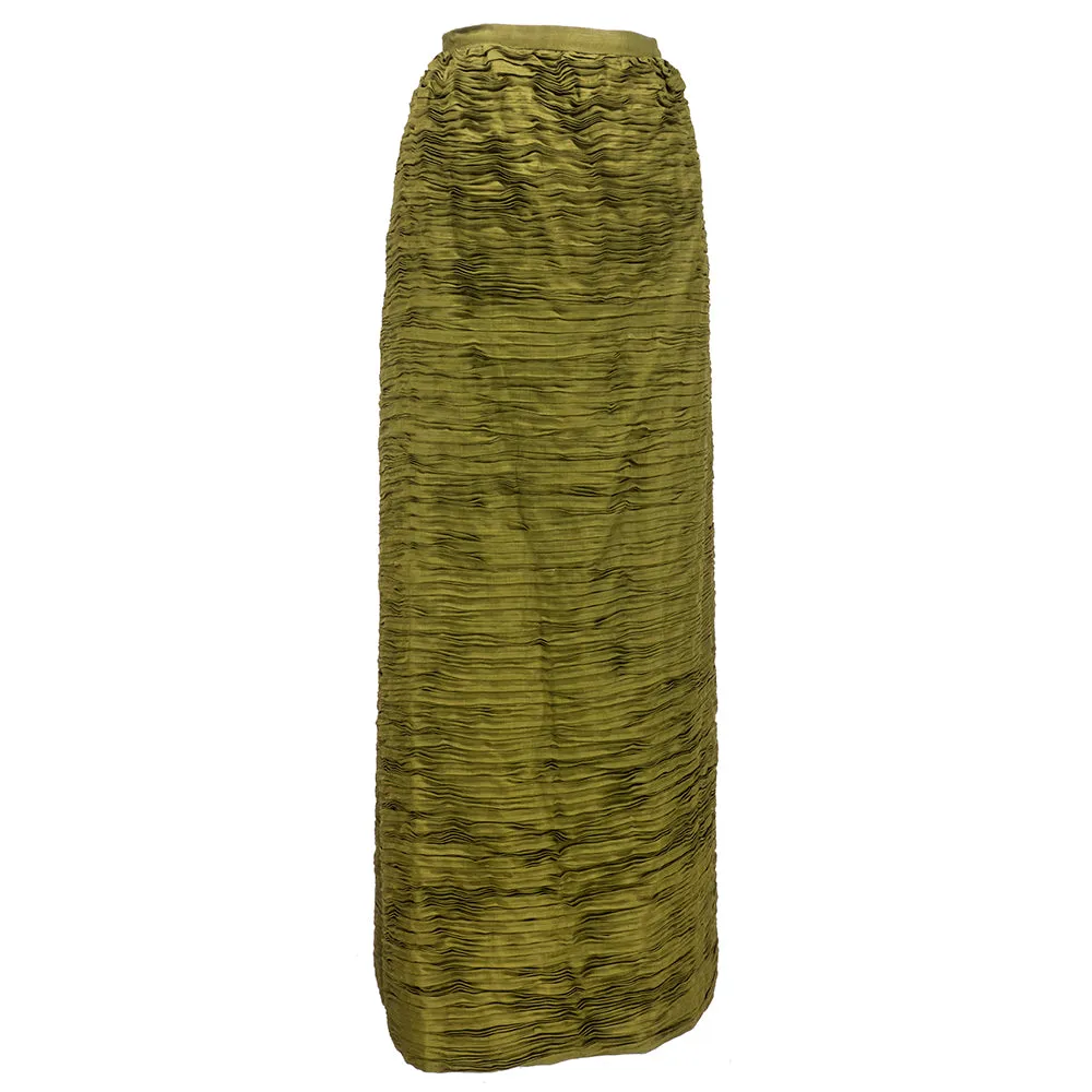 CONNOLLY 50s Couture Deep Olive Green Evening Skirt