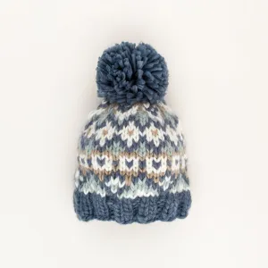 Fairisle Slate Beanie Hat