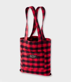 Flannel Tote Bag - Red Buffalo