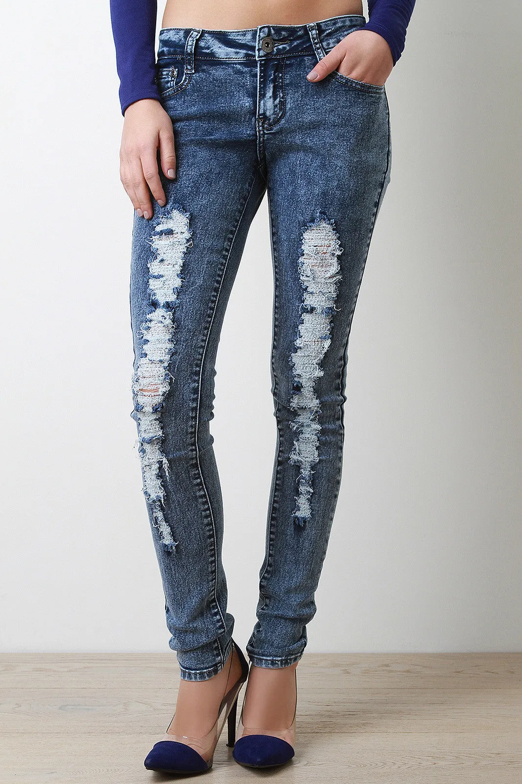 Frontrunner Distressed Denim Skinny Jeans