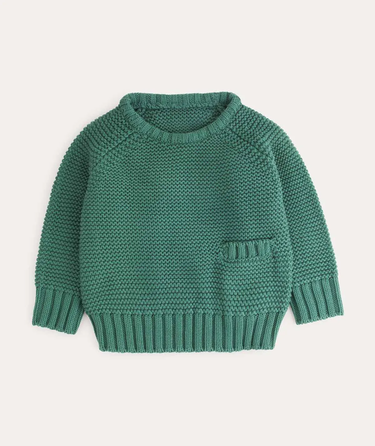 Garter Stitch Jumper - Evergreen