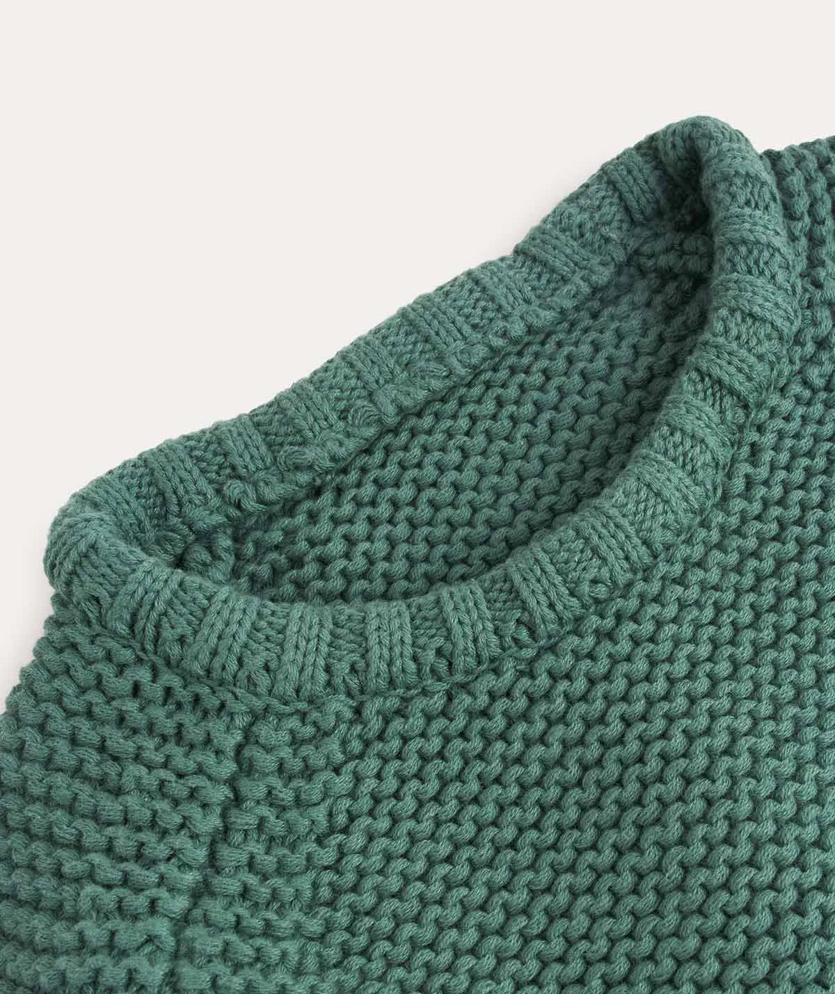 Garter Stitch Jumper - Evergreen