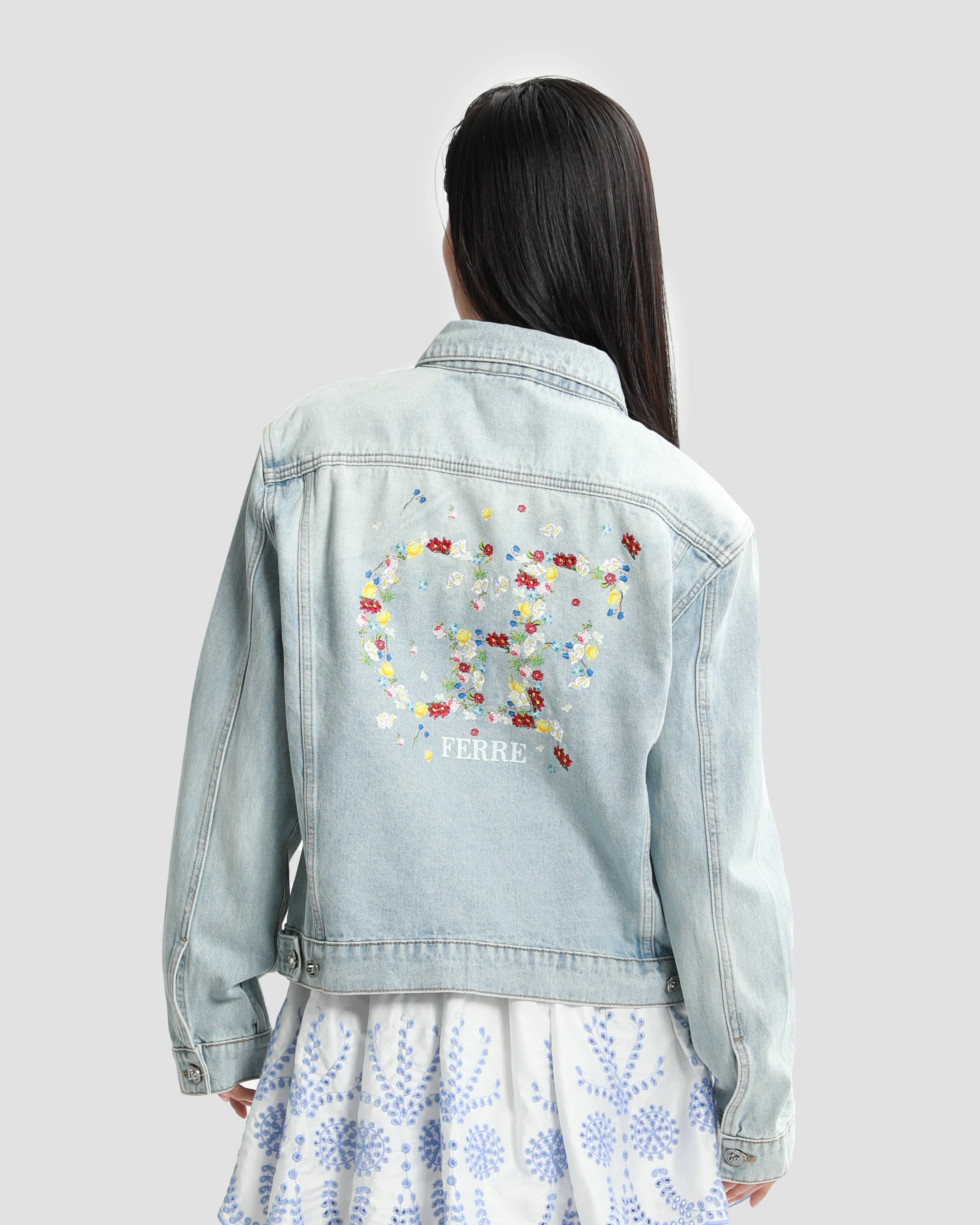 GF Floral Logo Denim Jacket