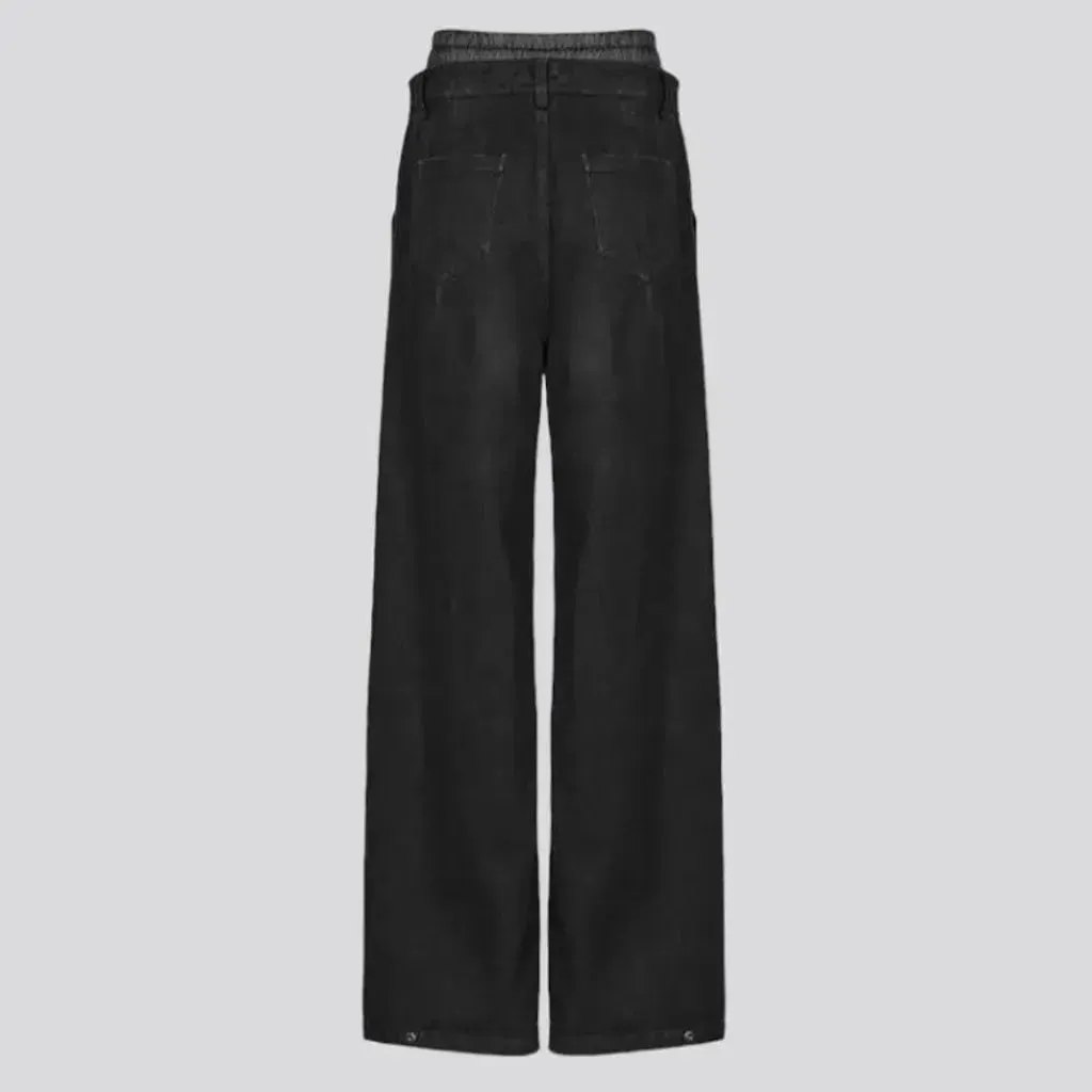 Gothic women's baggy jeans