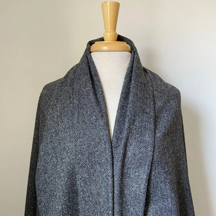 Gray Italian Narrow Herringbone Wool