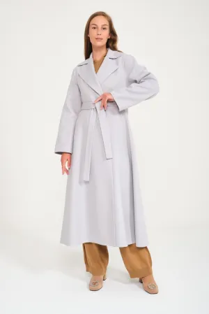 Ice Grey Long Wool Coat