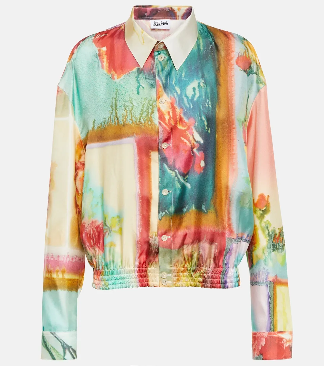 JEAN PAUL GAULTIER printed silk shirt, multicolor