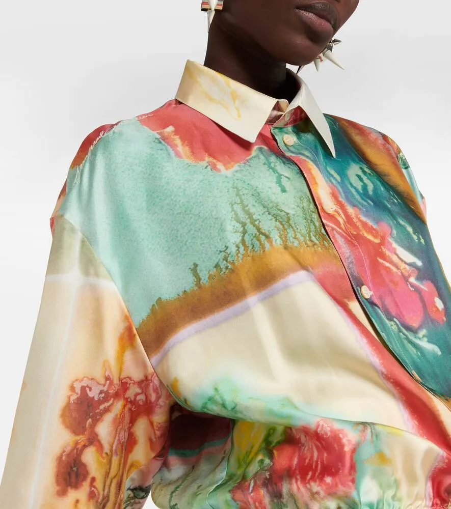 JEAN PAUL GAULTIER printed silk shirt, multicolor