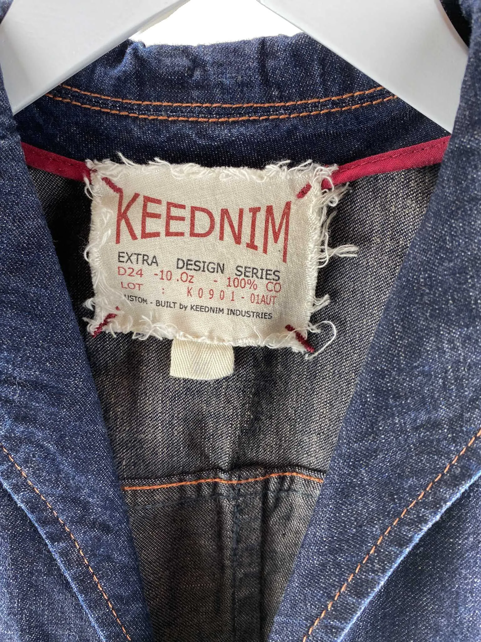 Keednim, Women's Denim Blazer/Jacket, Dark Indigo, Size M