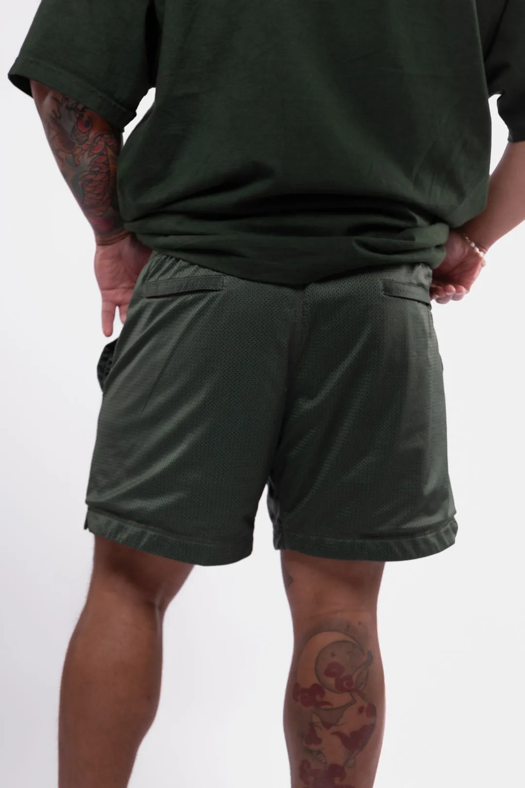 Kinda Fit Kinda Fat Cafeteria Signature 5.5" Mesh Shorts (Green)