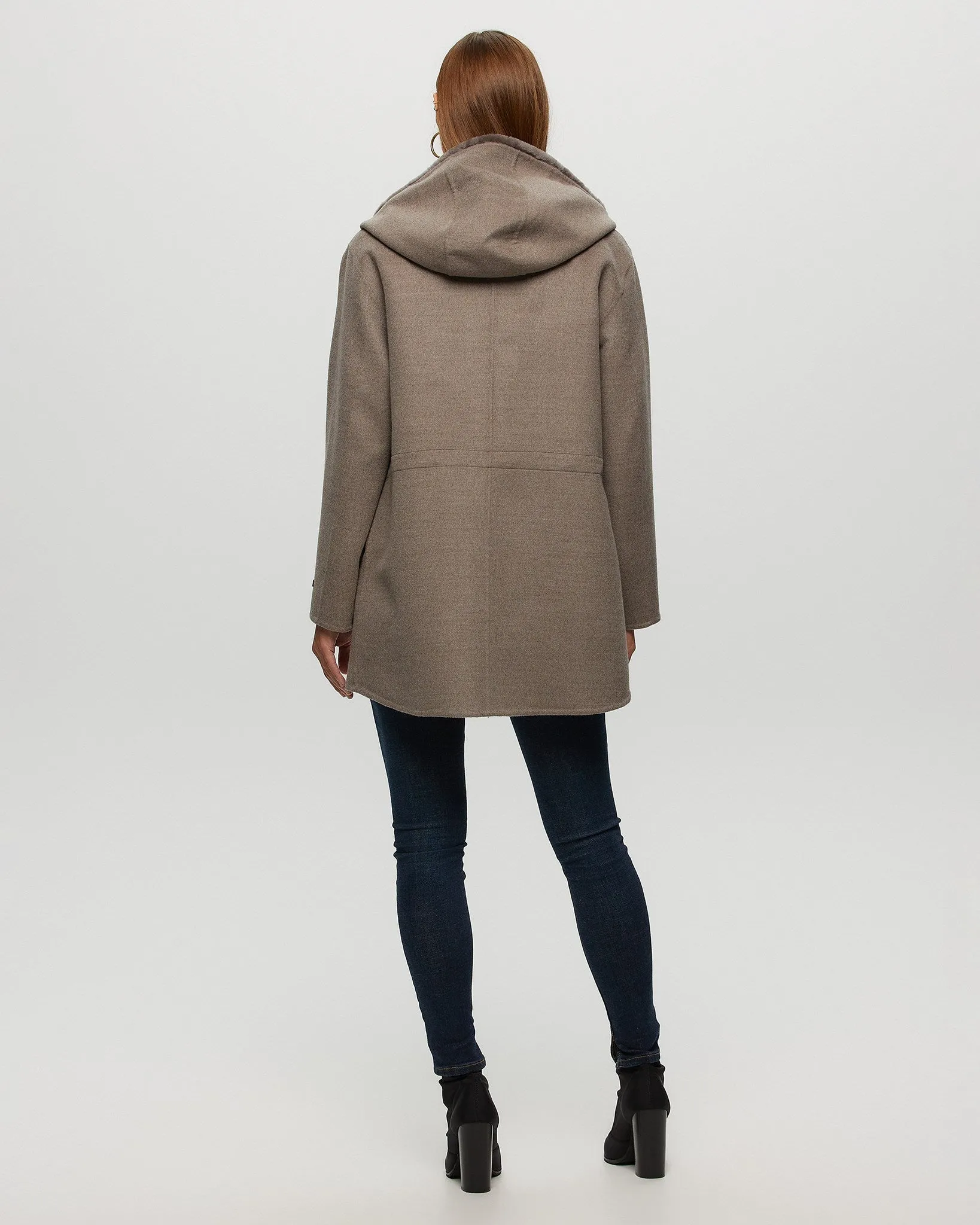 Loro Piana Cashmere & Wool Parka with Merino Shearling Lamb Hood Trim