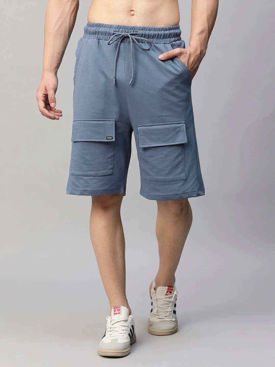 Mens Cargo Shorts - Denim Blue