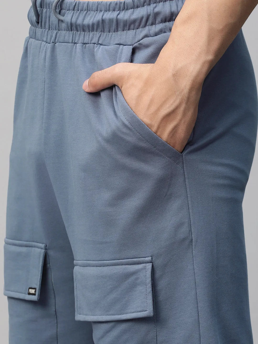 Mens Cargo Shorts - Denim Blue