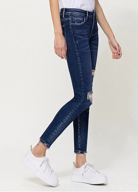 Mid Rise Crop Skinny Jeans