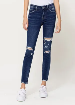 Mid Rise Crop Skinny Jeans