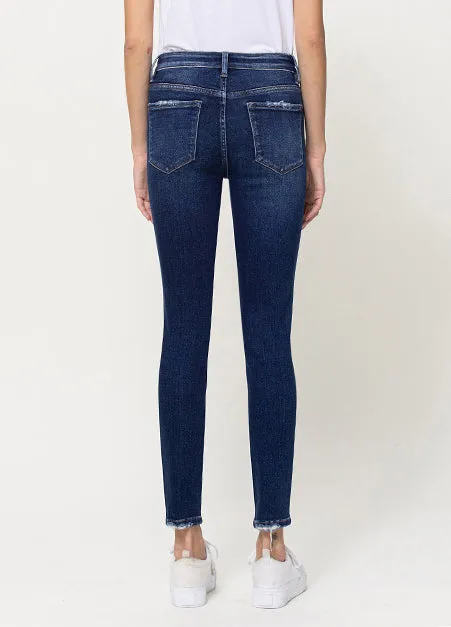 Mid Rise Crop Skinny Jeans