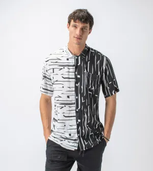 Mono Geo Splice SS Shirt White/Black