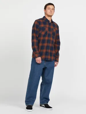 Netastone Long Sleeve Flannel - Navy