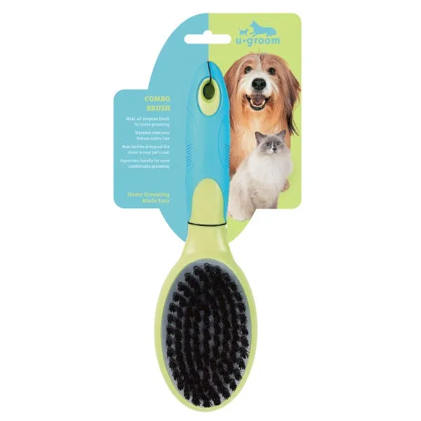 PetEdge U-Groom 9" Combo Brushes