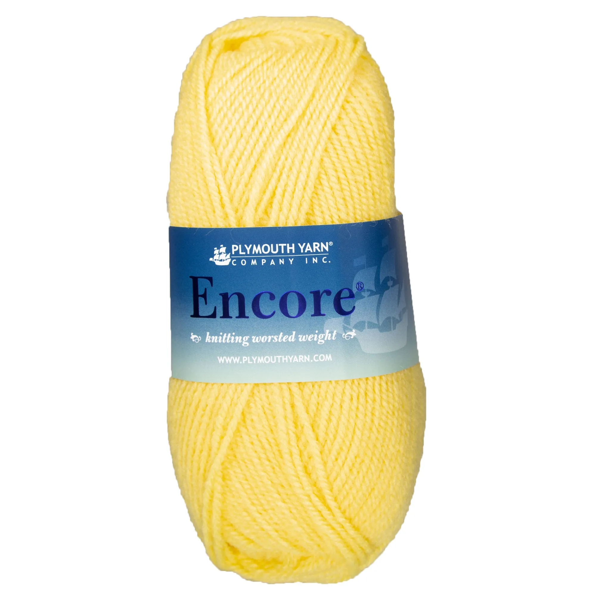 Plymouth Yarn Encore Worsted Yarn - 0215 Yellow