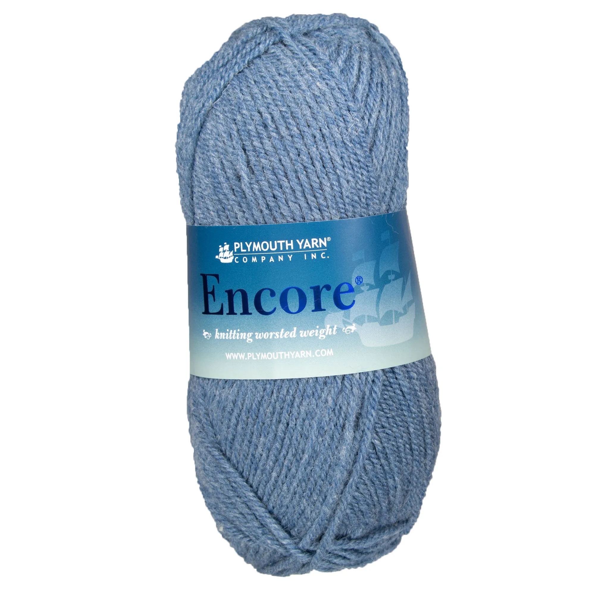 Plymouth Yarn Encore Worsted Yarn - 0685 Denim Heather